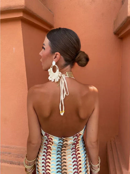 Women's Lightweight Maxi Dress | Elegant Sleeveless Beach Cover-Up-Mykonostore-Mykonostore