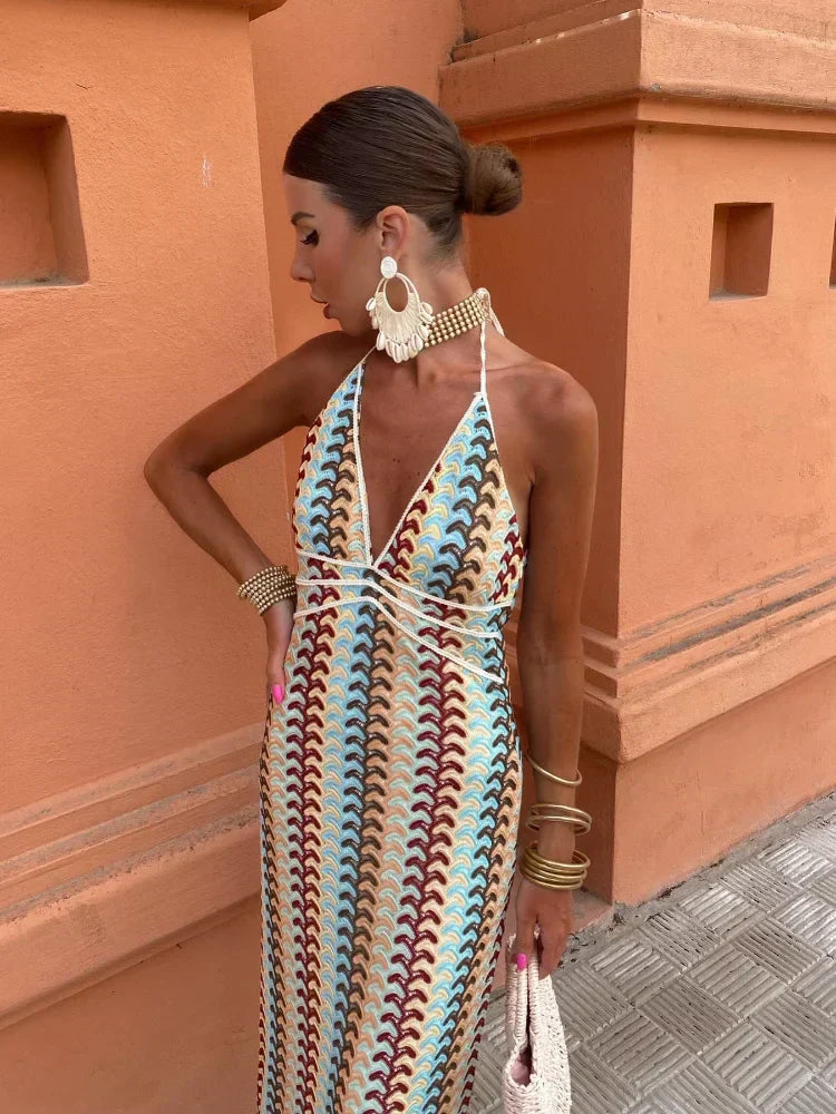 Women's Lightweight Maxi Dress | Elegant Sleeveless Beach Cover-Up-Mykonostore-Mykonostore