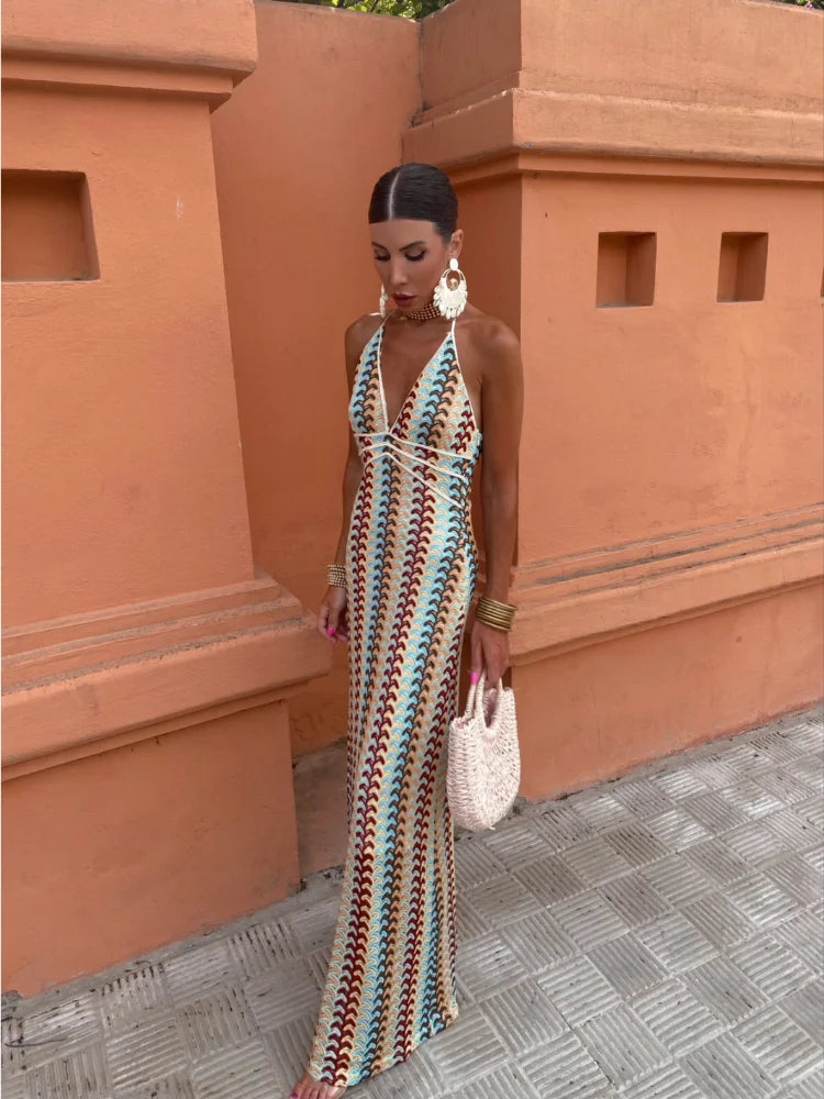 Women's Lightweight Maxi Dress | Elegant Sleeveless Beach Cover-Up-Mykonostore-Mykonostore