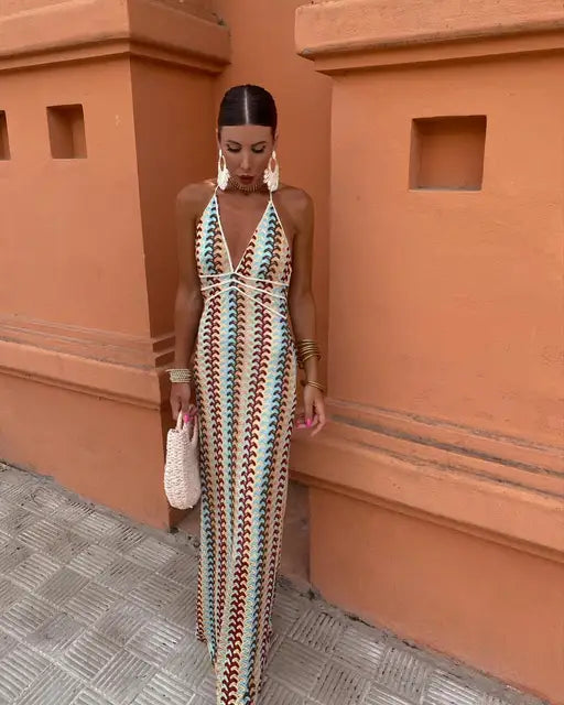 Women's Lightweight Maxi Dress | Elegant Sleeveless Beach Cover-Up-Mykonostore-XS-Mix colors-Mykonostore