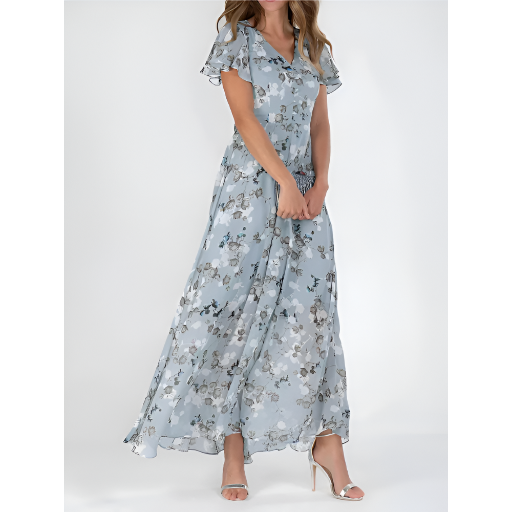 Women's Lightweight Midi Dress | Relaxed Medieval-Inspired Style-Mykonostore-Light Blue-S-Mykonostore