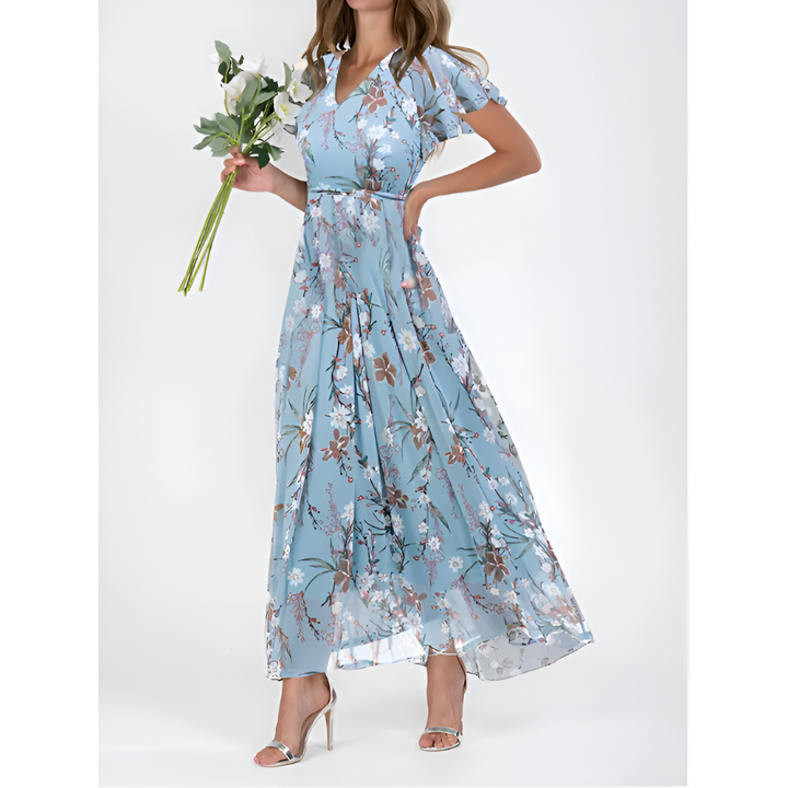 Women's Lightweight Midi Dress | Relaxed Medieval-Inspired Style-Mykonostore-See Blue-S-Mykonostore