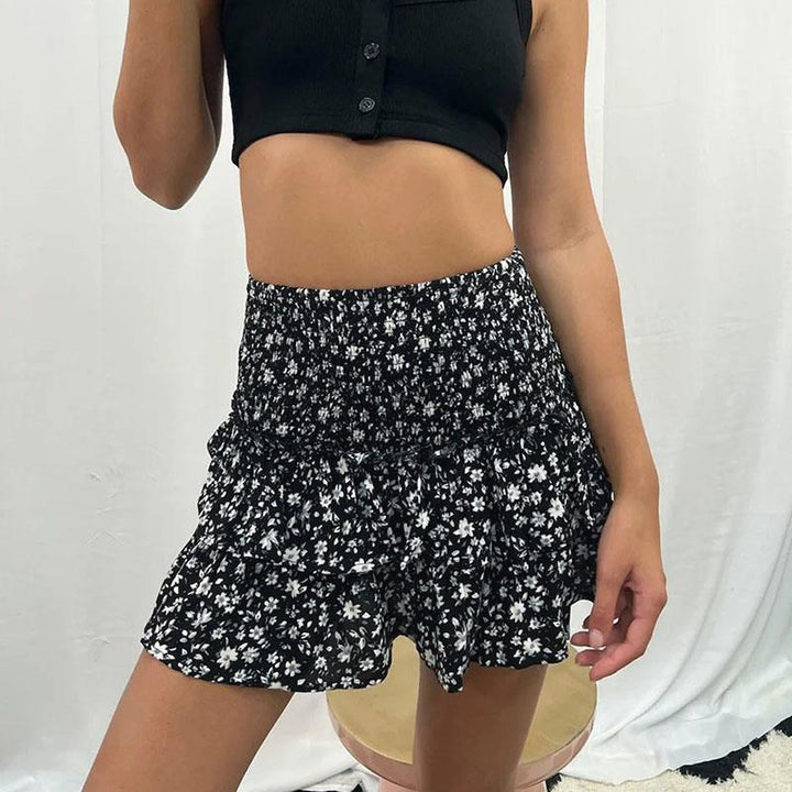 Women's Lightweight Mini Skirt with Integrated Shorts | Playful Summer Style-Mykonostore-Mykonostore