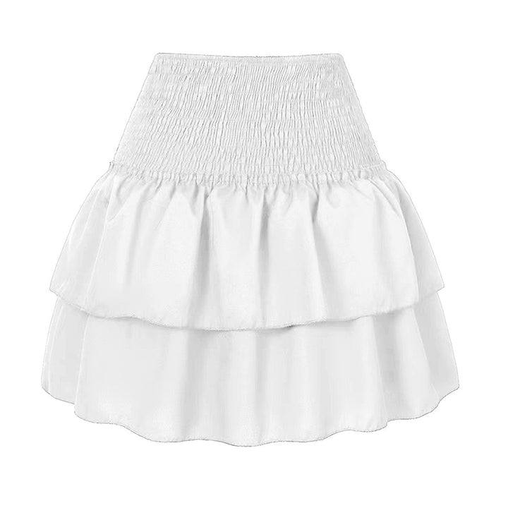 Women's Lightweight Mini Skirt with Integrated Shorts | Playful Summer Style-Mykonostore-White-S-Mykonostore