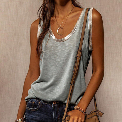 Women's Lightweight Polyester Summer Top | Stylish and Comfortable Casual Wear-Mykonostore-Blue-S-Mykonostore