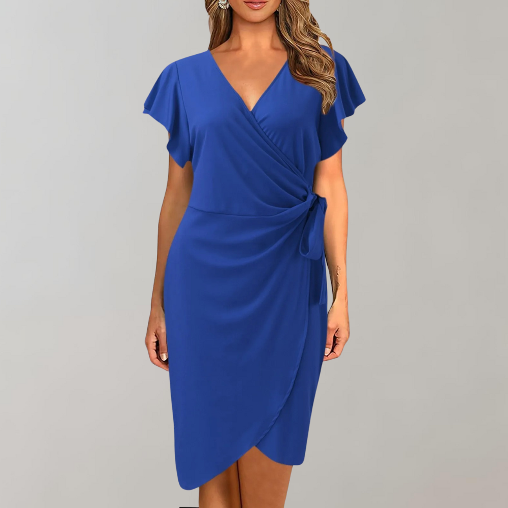 Women's Lightweight Summer Dress | Flattering Knee-Length Casual Wear-Mykonostore-Blue-S-Mykonostore