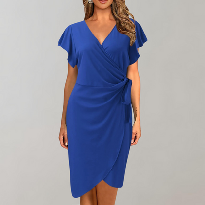 Women's Lightweight Summer Dress | Flattering Knee-Length Casual Wear-Mykonostore-Blue-S-Mykonostore