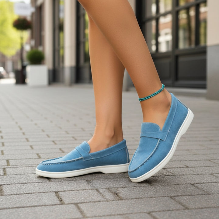 Women's Loafers | Effortless Slip-On Design in Black | Penny Loafers Women-Women's Shoes-Mykonostore-Blue-5-Mykonostore