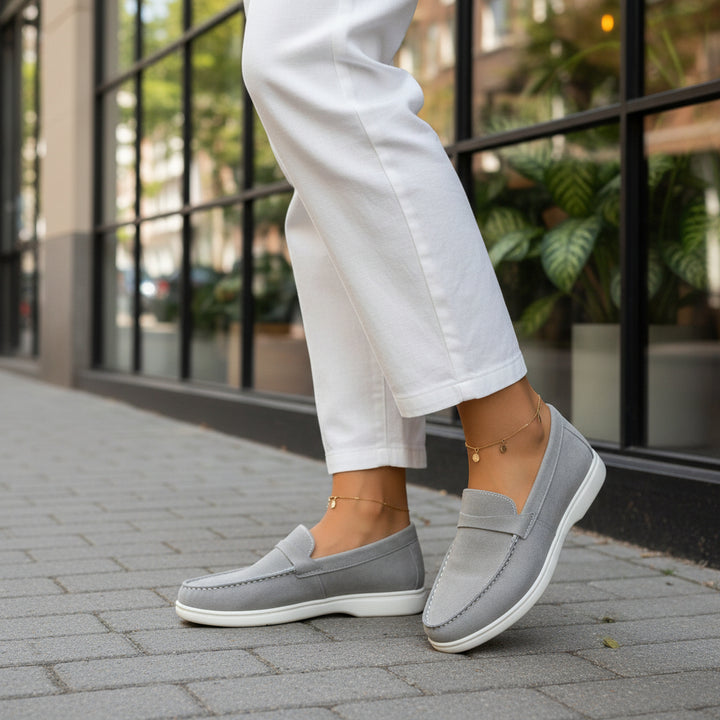 Women's Loafers | Effortless Slip-On Design in Black | Penny Loafers Women-Women's Shoes-Mykonostore-Gray-5-Mykonostore