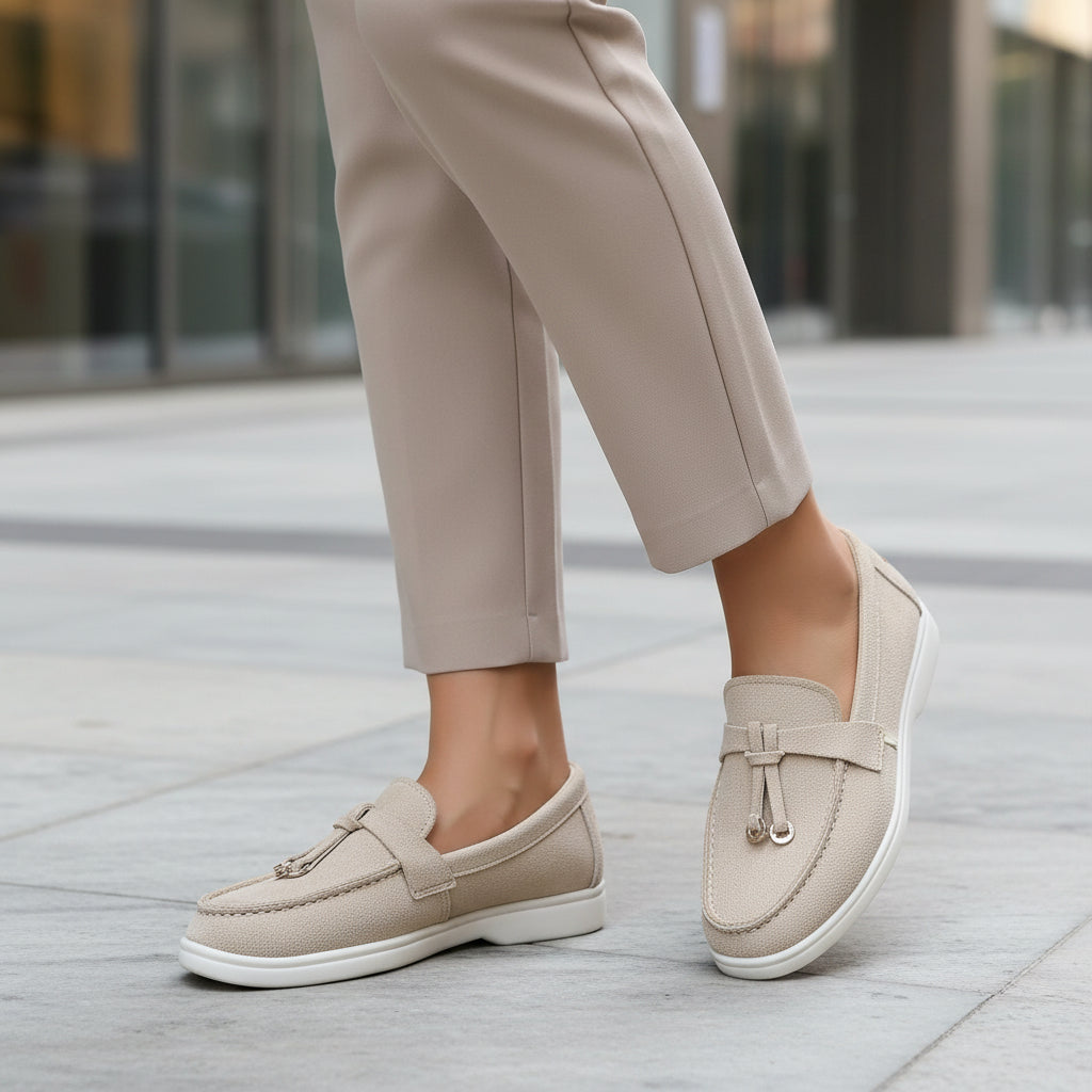 Women’s Loafers | Timeless Design Slip-On Style-Loafers-Mykonostore-Beige-5-Mykonostore