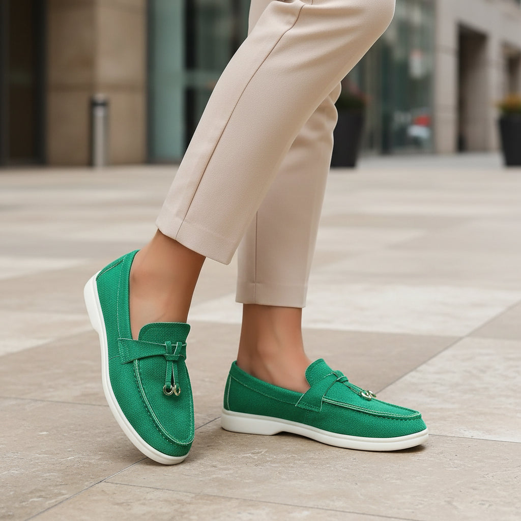 Women’s Loafers | Timeless Design Slip-On Style-Loafers-Mykonostore-Green-5-Mykonostore