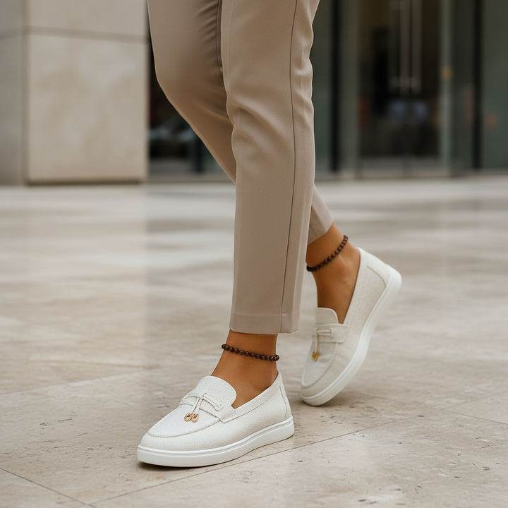 Women’s Loafers | Timeless Design Slip-On Style-Loafers-Mykonostore-White-5-Mykonostore