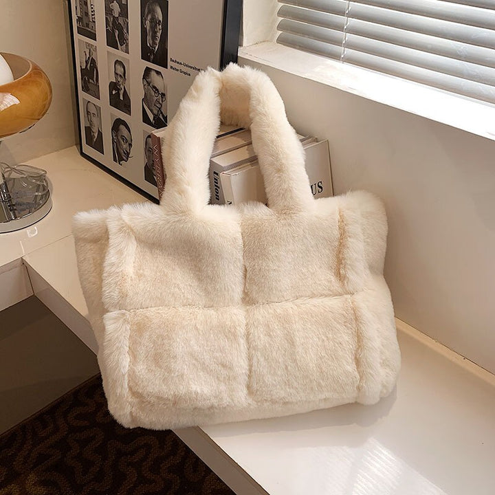 Women's Plush Handbag | Compact Chic Winter Accessory-Mykonostore-Mykonostore