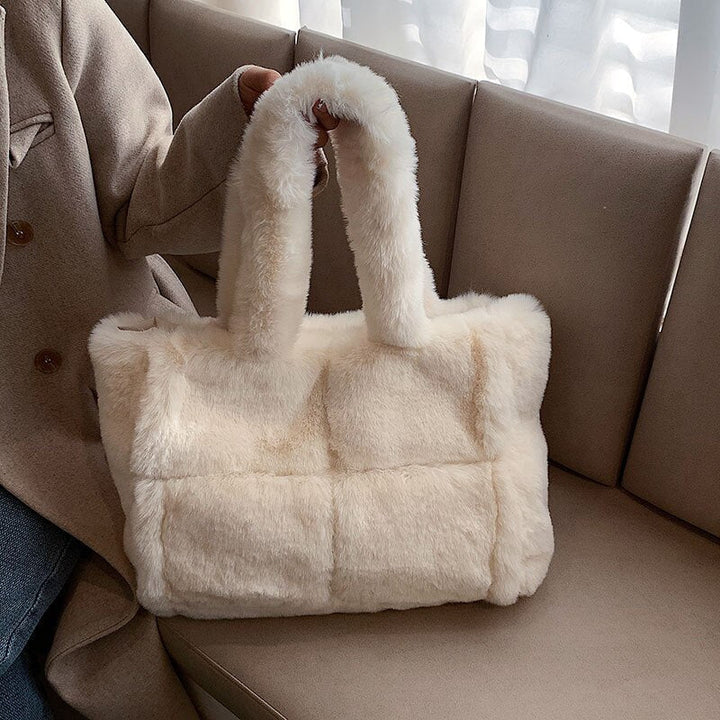 Women's Plush Handbag | Compact Chic Winter Accessory-Mykonostore-Mykonostore