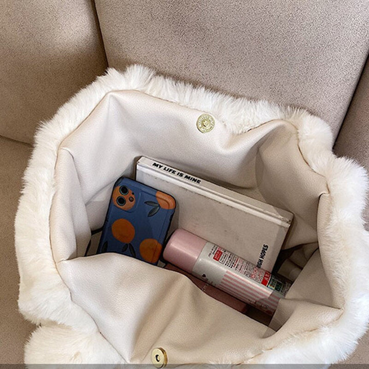 Women's Plush Handbag | Compact Chic Winter Accessory-Mykonostore-Mykonostore