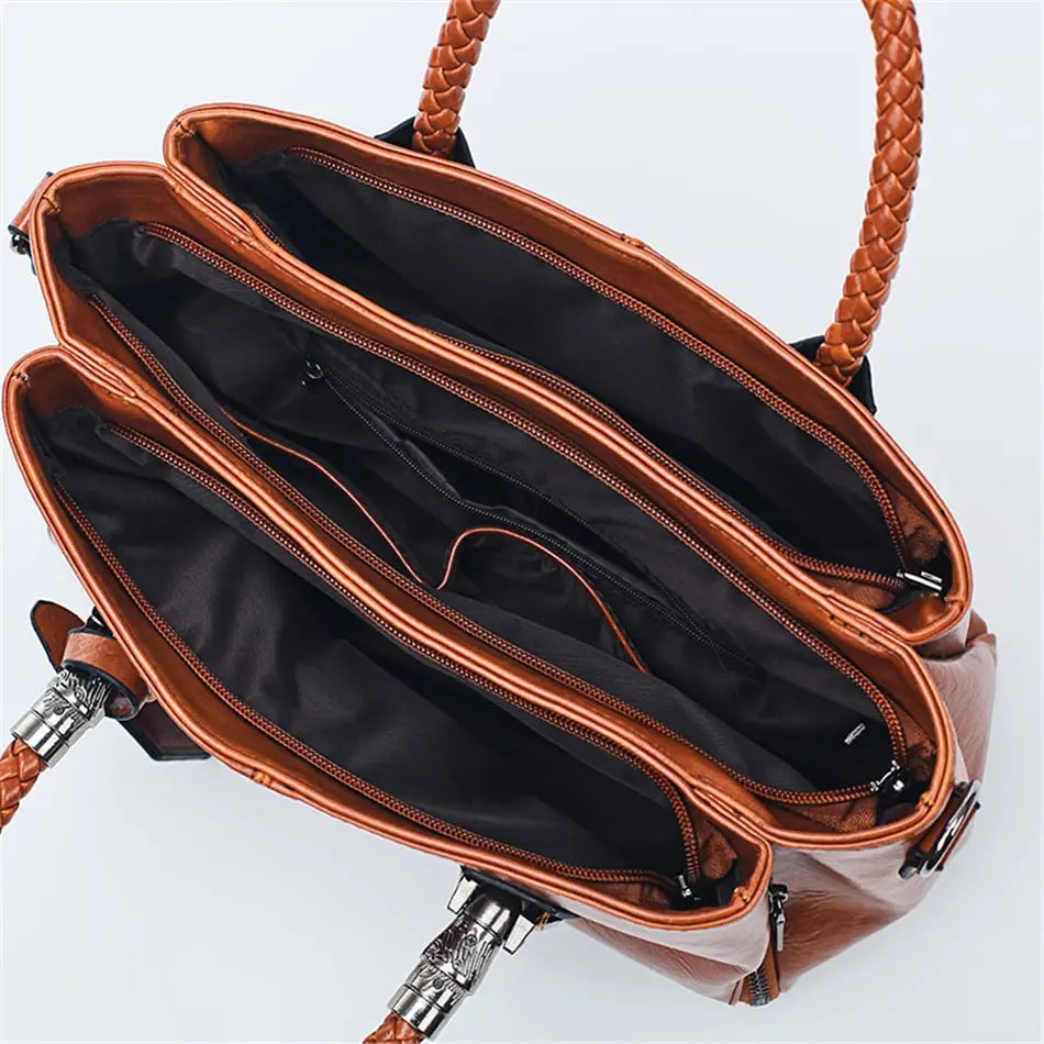 Women's Premium Leather Bag | Spacious Elegant Design-Handbags-Mykonostore-Mykonostore