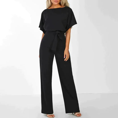 Women's Smooth Fabric Jumpsuit | Chic Modern Everyday Wear-Mykonostore-Black-XS-Mykonostore