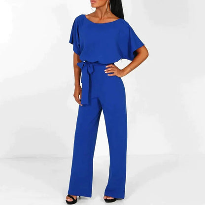 Women's Smooth Fabric Jumpsuit | Chic Modern Everyday Wear-Mykonostore-Blue-XS-Mykonostore