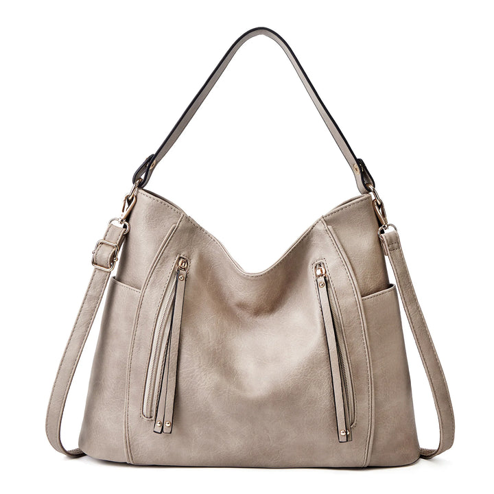 Women's Smooth Fabric Tote Bag | Chic Rectangular Design with Spacious Interior-Mykonostore-Beige-Mykonostore