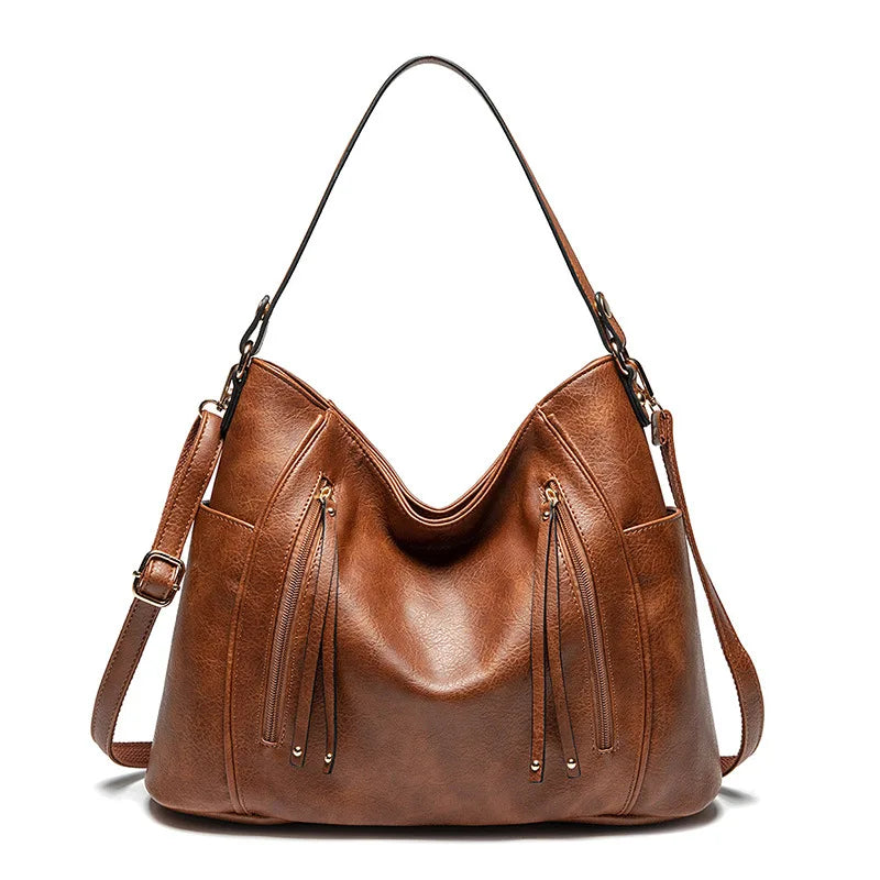 Women's Smooth Fabric Tote Bag | Chic Rectangular Design with Spacious Interior-Mykonostore-Brown-Mykonostore