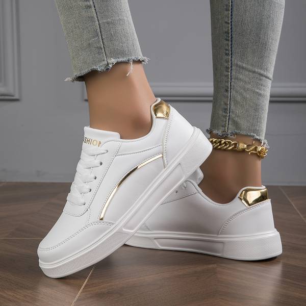Women’s Sneakers | Elegant Design with Metallic Accents-Women's Sneakers-Mykonostore-Gold-5-Mykonostore