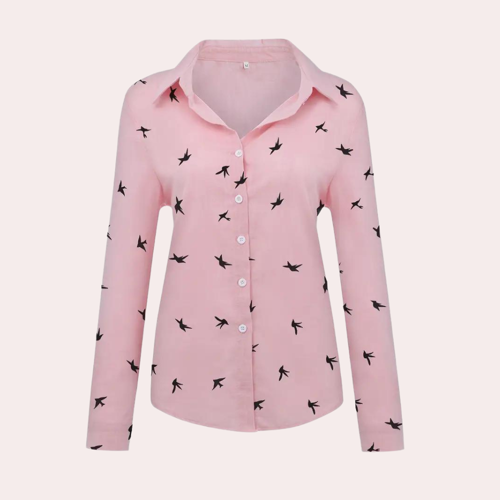 Women's Soft Breathable Long Sleeve Shirt | Classic Elegant Essential-Mykonostore-Mykonostore
