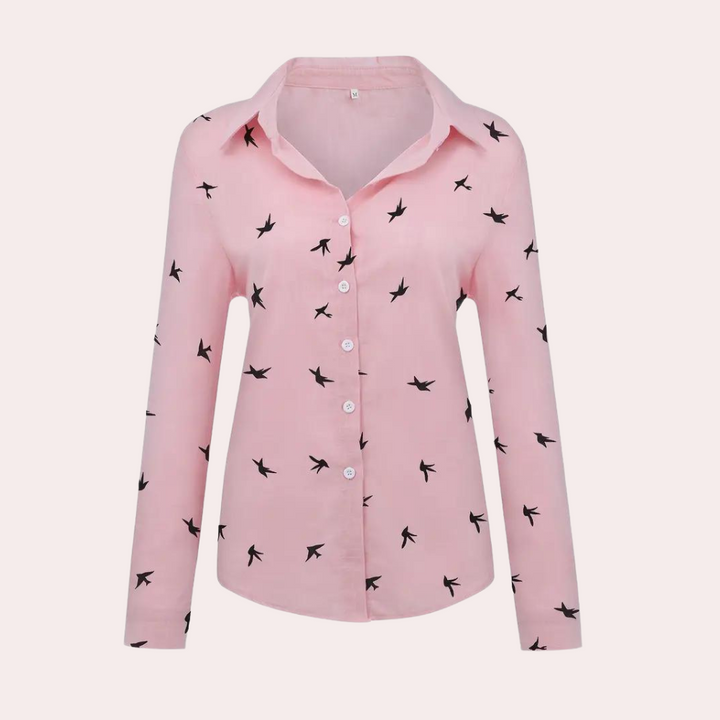 Women's Soft Breathable Long Sleeve Shirt | Classic Elegant Essential-Mykonostore-Mykonostore
