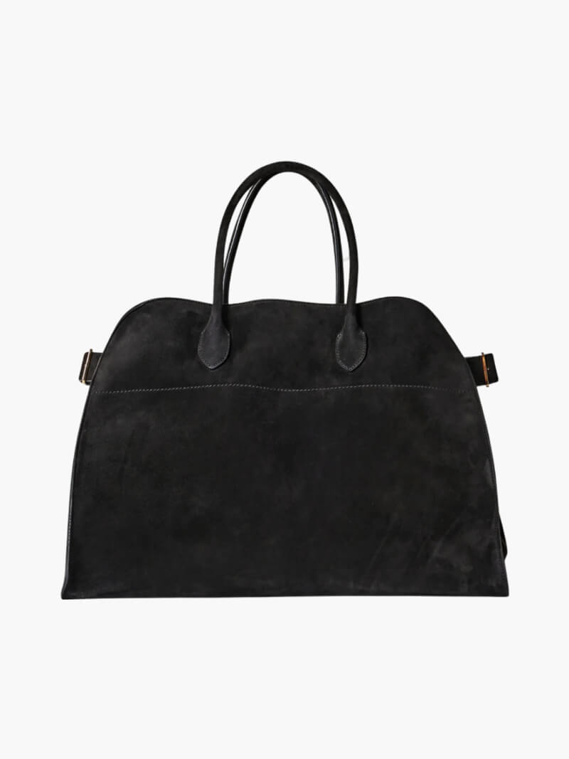 Women's Soft Canvas Tote Bag | Spacious Elegant Everyday Shoulder Bag-Mykonostore-Soft Black-Mykonostore