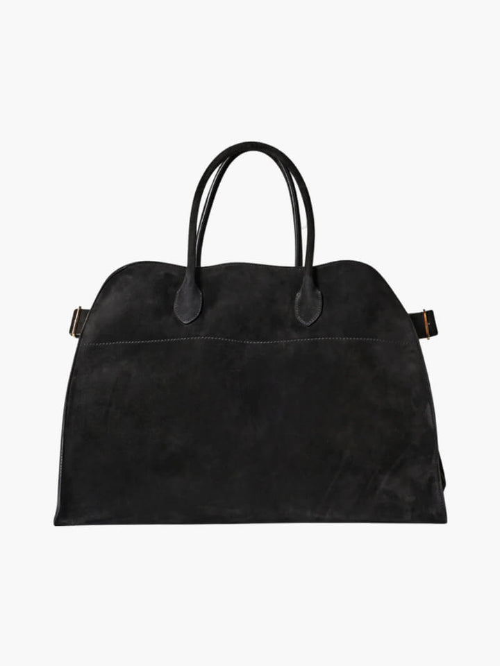 Women's Soft Canvas Tote Bag | Spacious Elegant Everyday Shoulder Bag-Mykonostore-Soft Black-Mykonostore
