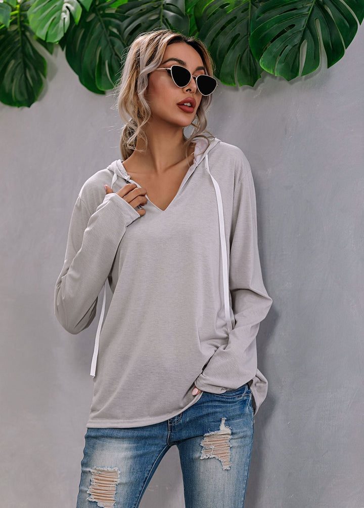 Women's Soft Touch Casual Hoodie | Relaxed Fit Everyday Wear-Mykonostore-Gray-S-Mykonostore
