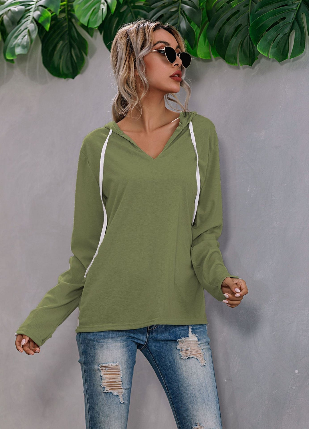 Women's Soft Touch Casual Hoodie | Relaxed Fit Everyday Wear-Mykonostore-Green-S-Mykonostore