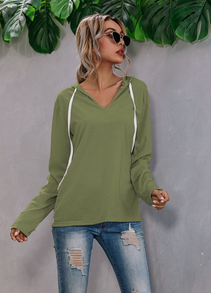 Women's Soft Touch Casual Hoodie | Relaxed Fit Everyday Wear-Mykonostore-Green-S-Mykonostore