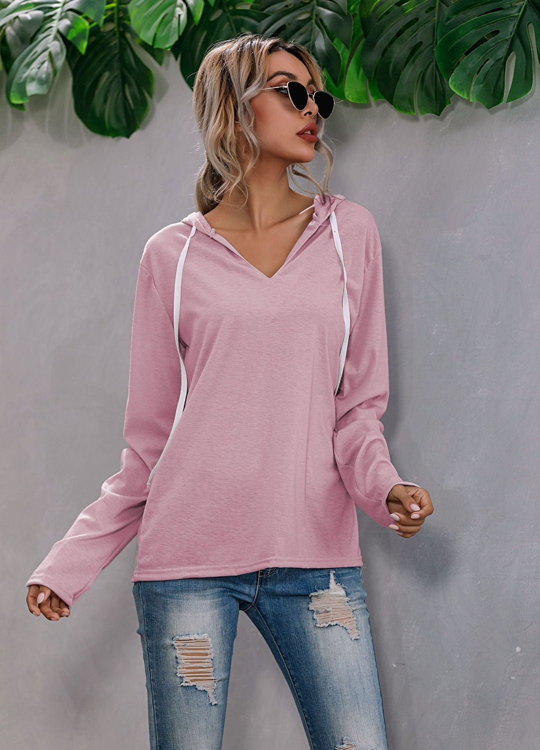 Women's Soft Touch Casual Hoodie | Relaxed Fit Everyday Wear-Mykonostore-Pink-S-Mykonostore