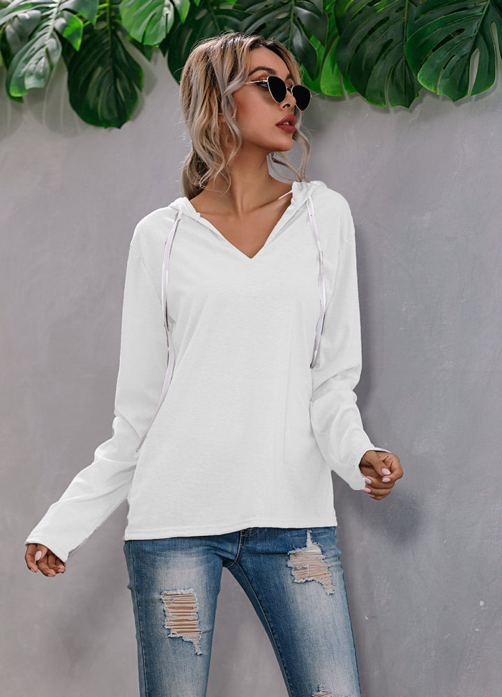 Women's Soft Touch Casual Hoodie | Relaxed Fit Everyday Wear-Mykonostore-White-S-Mykonostore