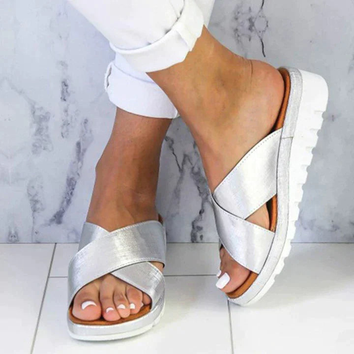 Women's Soft Touch Cozy Slippers | Comfortable Closed-Toe Slip-On Footwear-Mykonostore-Silver-5-Mykonostore