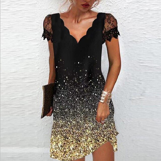 Women's Soft-Touch Structured Dress | Elegant Defined Silhouette with Intricate Accents-Mykonostore-Gold-S-Mykonostore