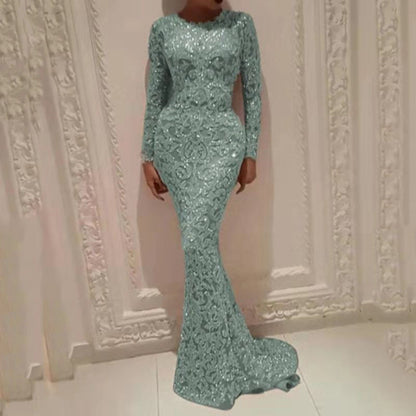 Women's Solid Evening Dress | Elegant Structured Knee-Length Formal Dress-Mykonostore-Green-S-Mykonostore