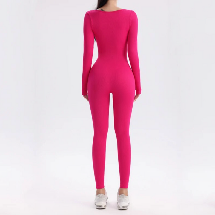 Women's Solid Long Sleeve Bodysuit | Streamlined Fitted Design-Mykonostore-Mykonostore