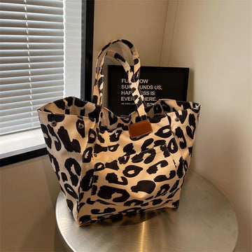 Women's Stylish Leopard Print Shoulder Bag | Compact Flap Closure Handbag-Mykonostore-Beige-One Size-Mykonostore