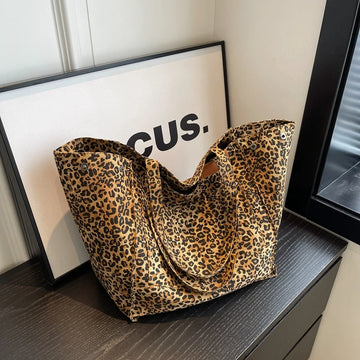 Women's Stylish Leopard Print Shoulder Bag | Compact Flap Closure Handbag-Mykonostore-Brown-One Size-Mykonostore