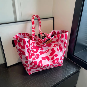 Women's Stylish Leopard Print Shoulder Bag | Compact Flap Closure Handbag-Mykonostore-Rose Red-One Size-Mykonostore