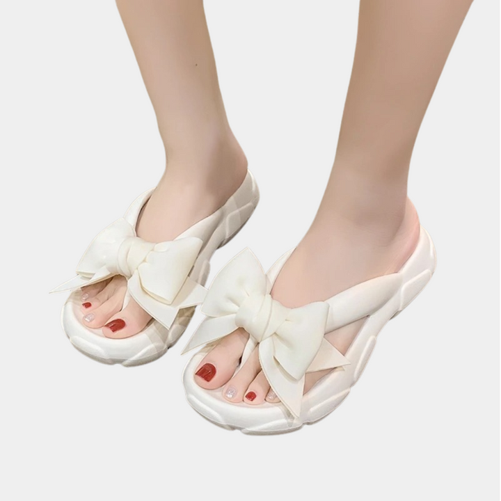 Women's Stylish Summer Slippers | Comfortable Bow Detail Platform Sandals-Mykonostore-Mykonostore