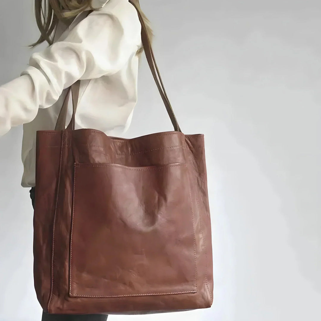 Women's Vintage Leather Handbag | Elegant Soft-Touch Suede Lining-Mykonostore-Mykonostore