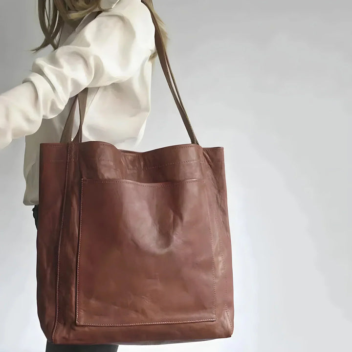 Women's Vintage Leather Handbag | Elegant Soft-Touch Suede Lining-Mykonostore-Mykonostore