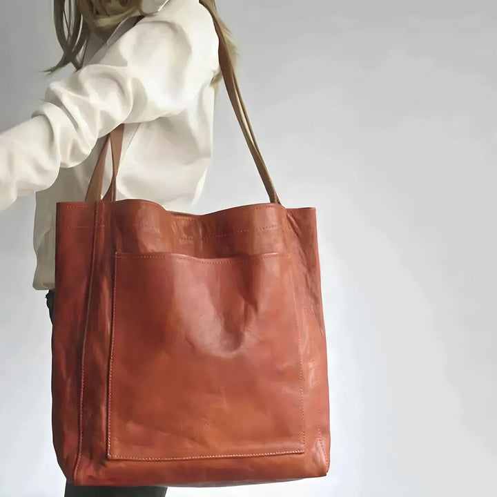 Women's Vintage Leather Handbag | Elegant Soft-Touch Suede Lining-Mykonostore-Mykonostore