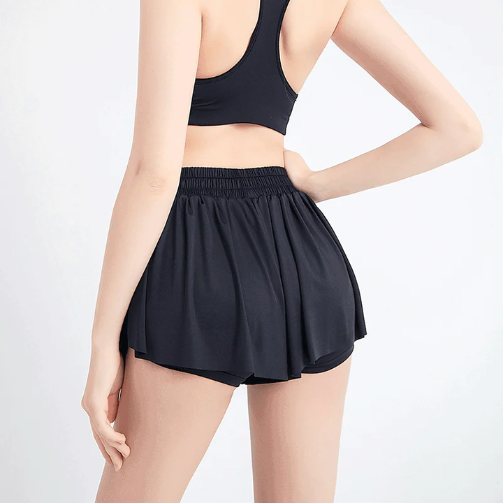 Womens's Breathable Tennis Shorts | Stylish Dual-Layer Design-Mykonostore-Mykonostore