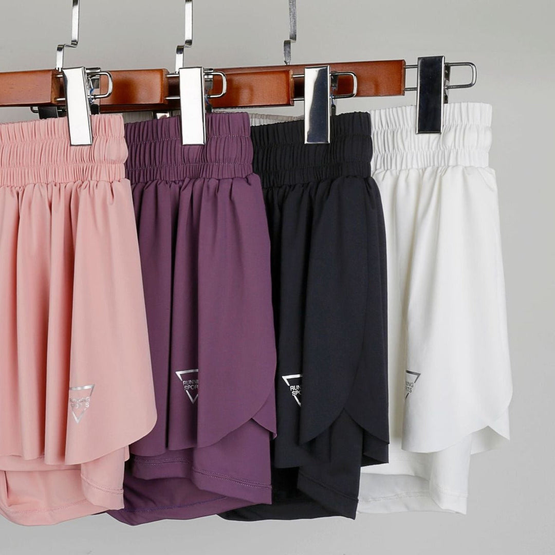 Womens's Breathable Tennis Shorts | Stylish Dual-Layer Design-Mykonostore-Mykonostore