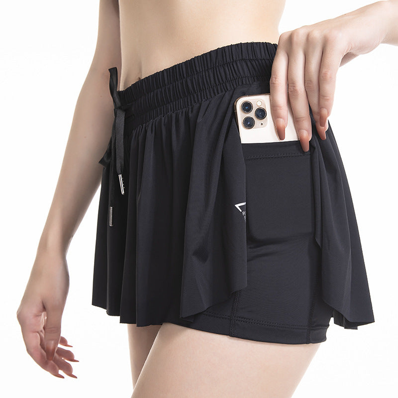 Womens's Breathable Tennis Shorts | Stylish Dual-Layer Design-Mykonostore-Mykonostore
