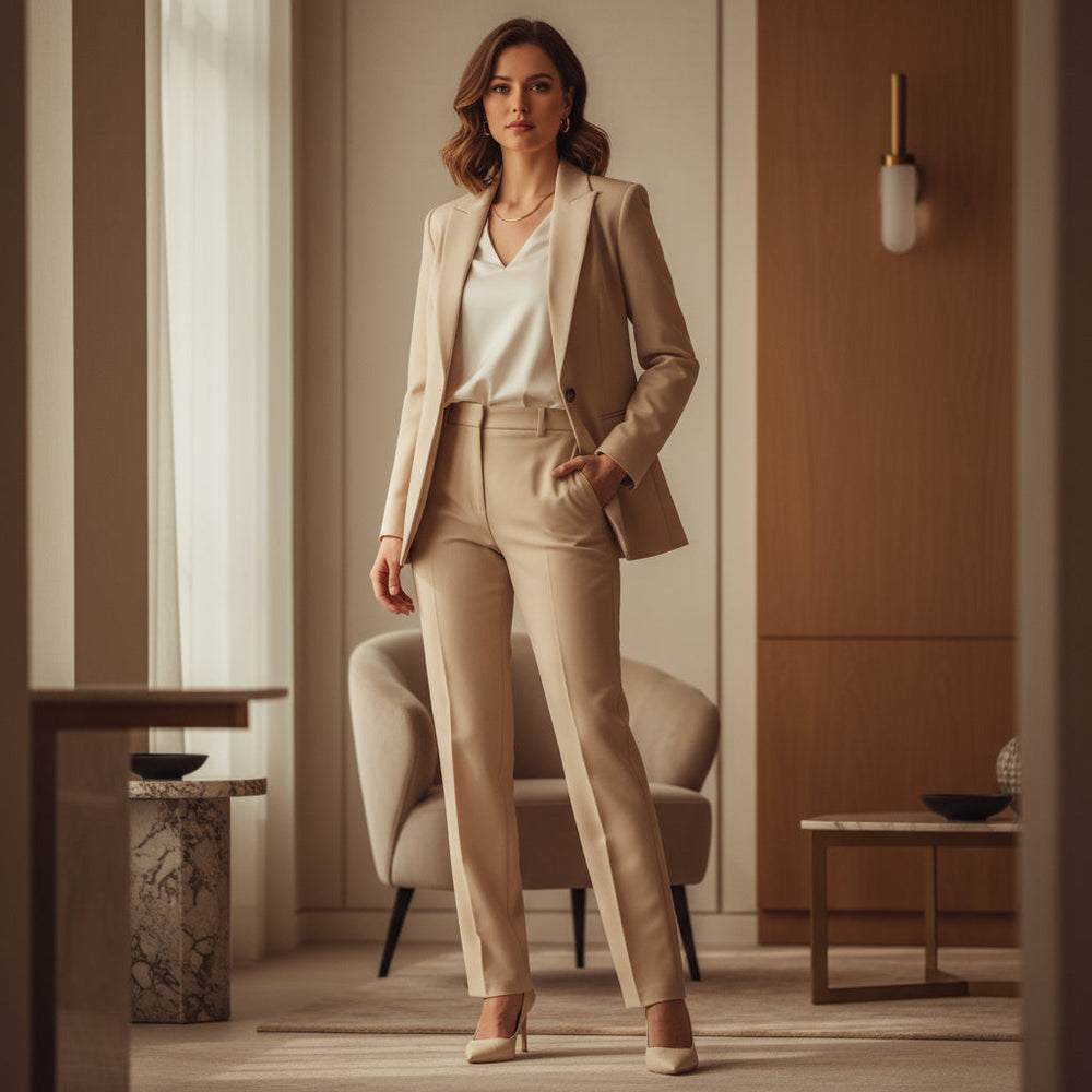 Luna – Dames Blazer en Broek Set | Elegante Two-Piece Outfit voor Professionele Stijl - 2